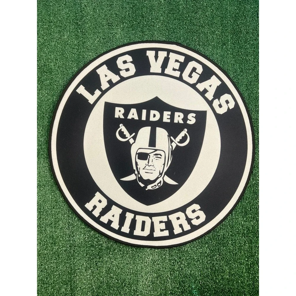 Las Vegas Raiders NFL Football Rug Non Slip Back